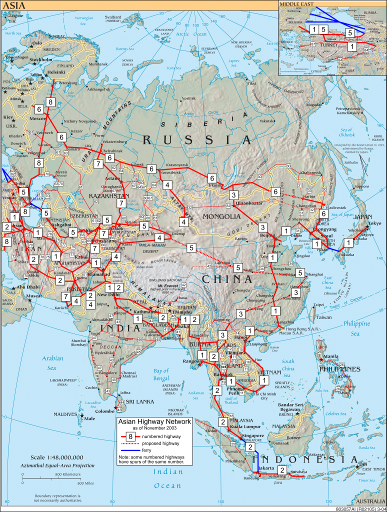 Map of Asian Highway Network